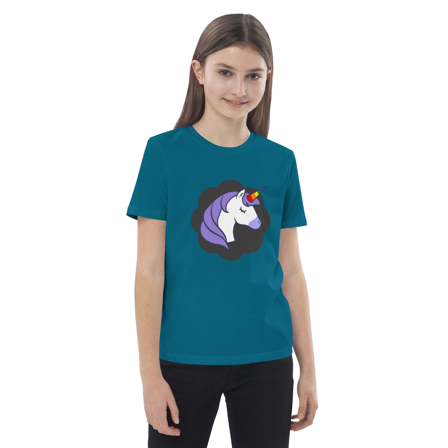 Rainbow Unicorn Organic cotton kids t-shirt