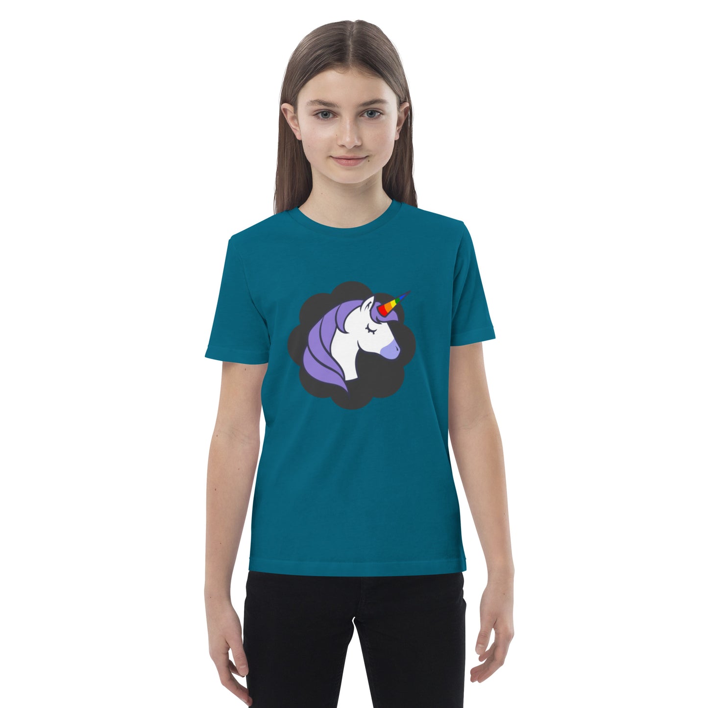 Rainbow Unicorn Organic cotton kids t-shirt